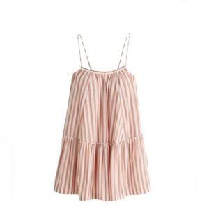 ABERCROMBIE coral stripe trapeze mini dress — size small